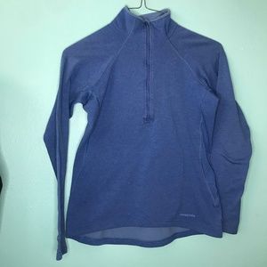 Patagonia Capilene Womens 1/4 Zip Fleece Pullover Blue Sweater Medium Soft